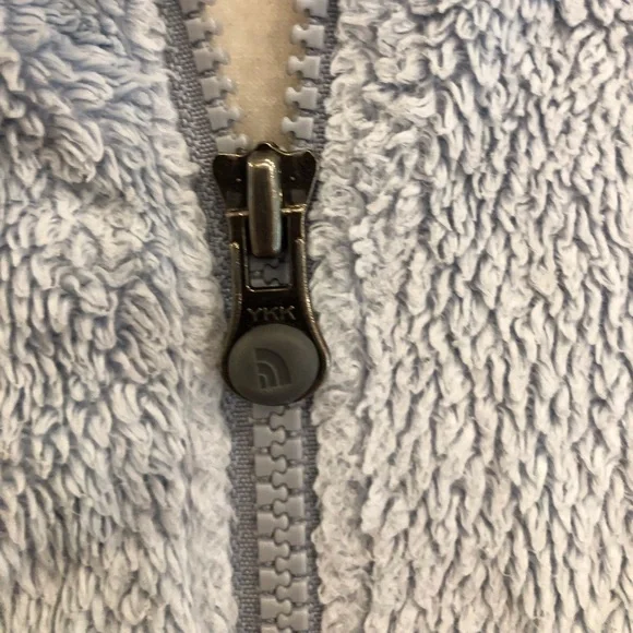 The North Face Light Blue Zip Front Jacket, Size M - Picture 3 of 7